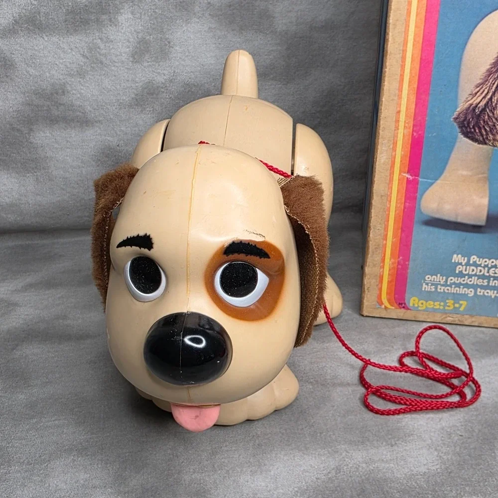 Hasbro My Puppy Puddles Vintage 1980 Romper Room Dog Pull in Original Box